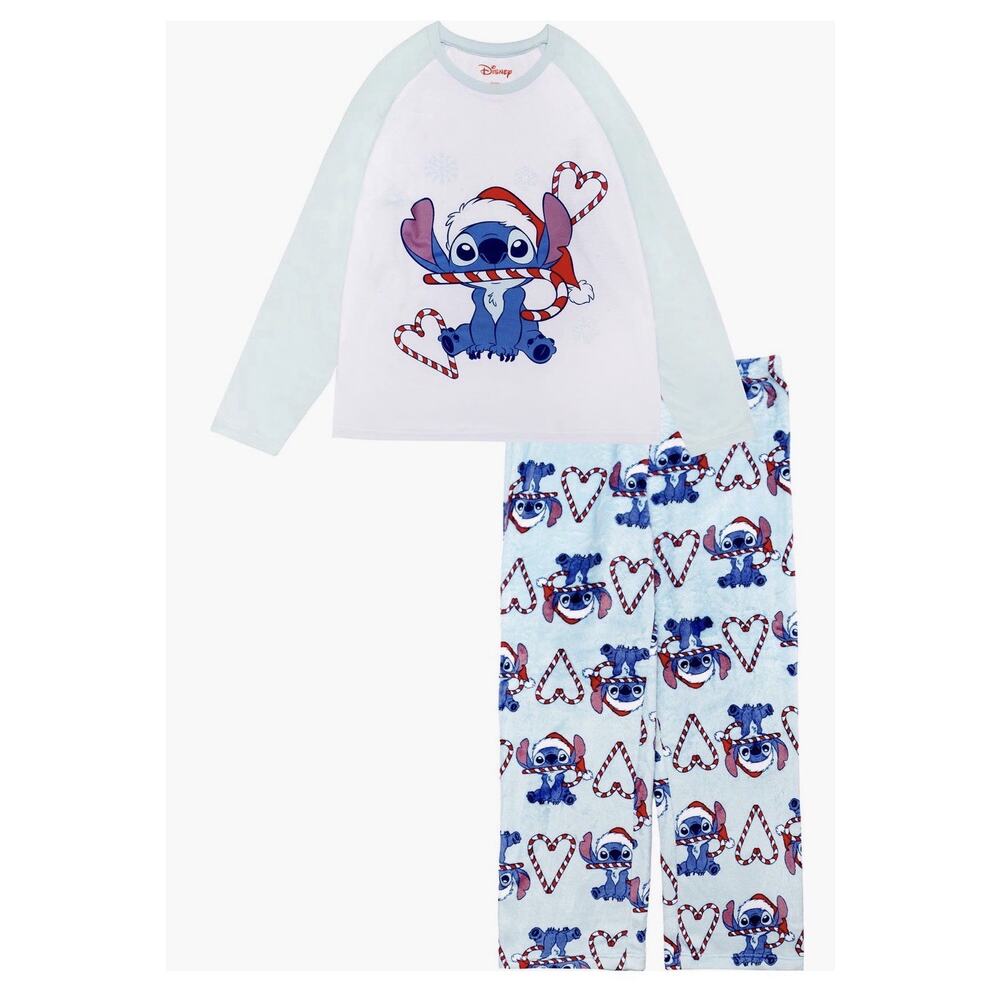 AME × Disney Mom Stitch Holiday Butter Long Pajamas